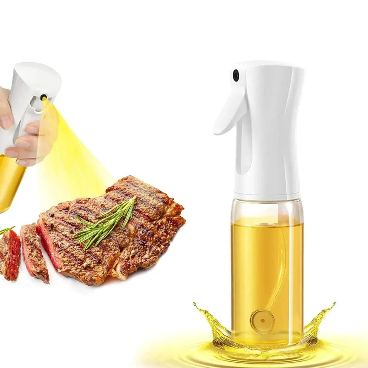 4PCS Daisy Glass Oil & Spice Seasoning Set with Oil Bottle