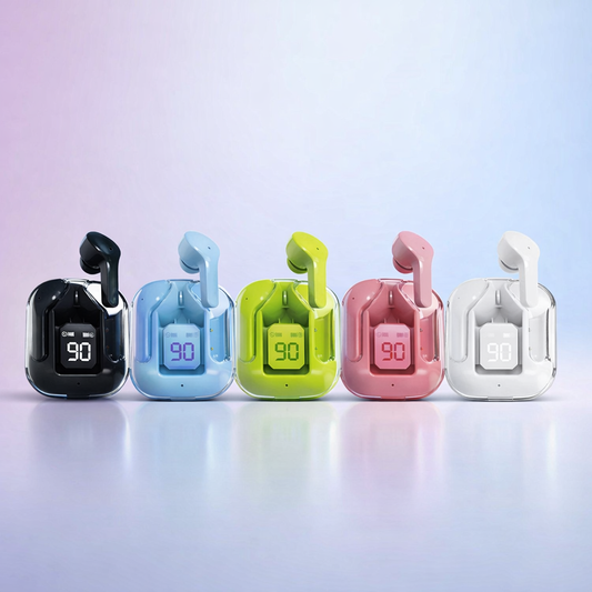 Air31 TWS Wireless Earbuds – Transparent Bluetooth 5.3 Earbuds with LED Display