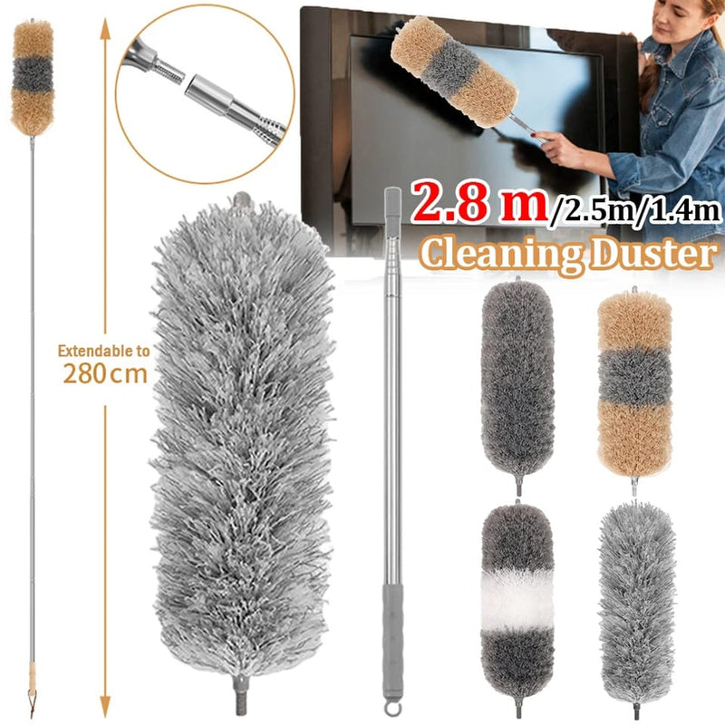 280cm Telescopic Microfiber Duster – Extendable Long Handle Dust Cleaner