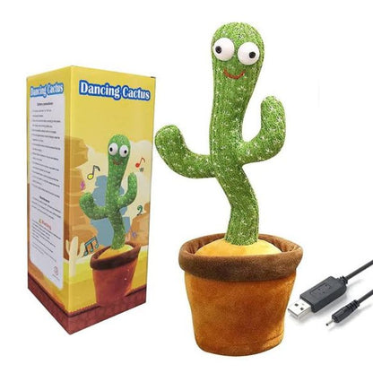 Portable Rechargeable Dancing Cactus Toy – Talking & Musical Baby Toy (With Box)