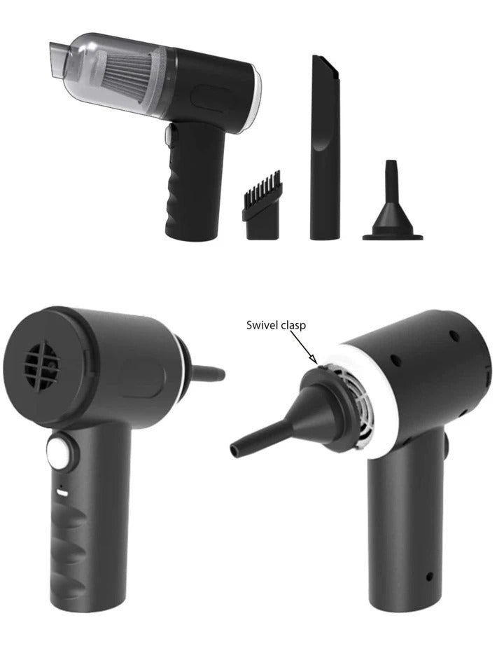 Portable 3-in-1 Vacuum Cleaner – Wireless Handheld Car & Home Vacuum, Air Duster & Blower