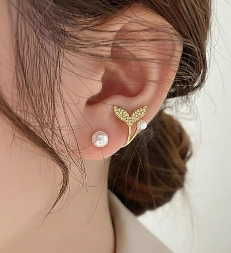 Korean Fish Tail Earrings for Women | AUJ-939