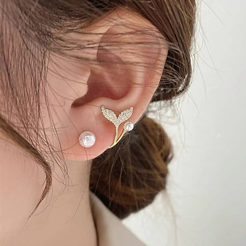 Korean Fish Tail Earrings for Women | AUJ-939