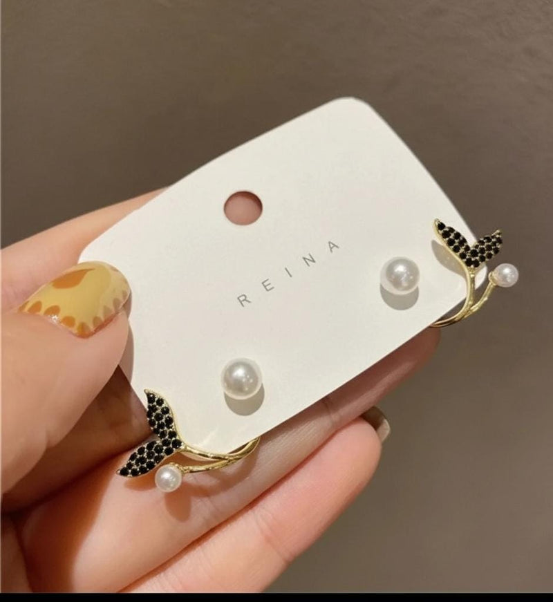 Korean Fish Tail Earrings for Women | AUJ-939