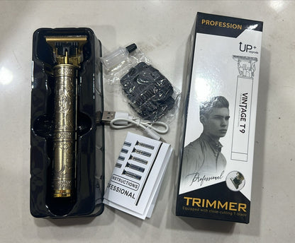 Vintage T9 USB Rechargeable Hair Trimmer for Men | Beard & Hair Clipper