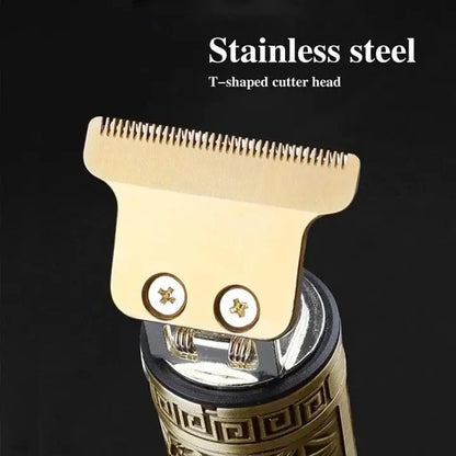 Vintage T9 USB Rechargeable Hair Trimmer for Men | Beard & Hair Clipper