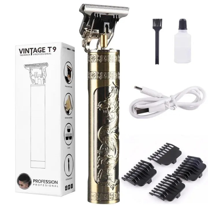 Vintage T9 USB Rechargeable Hair Trimmer for Men | Beard & Hair Clipper