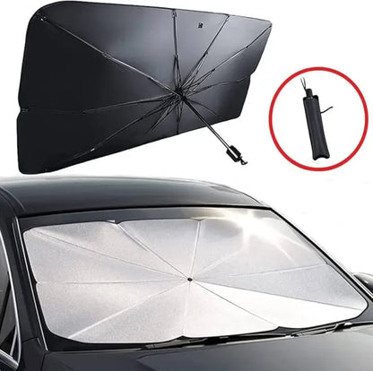 Premium Car Windshield Sun Shade Umbrella – Foldable UV Reflective Front Window Sunshade