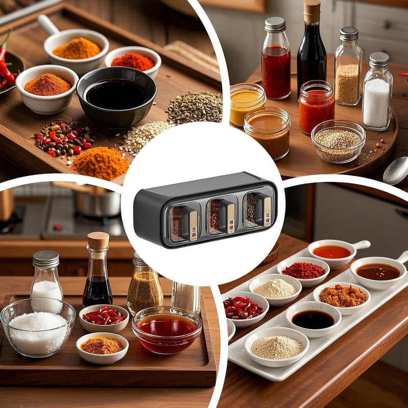 Wall Mounted Seasoning Box – Transparent Space-Saving Kitchen Organizer