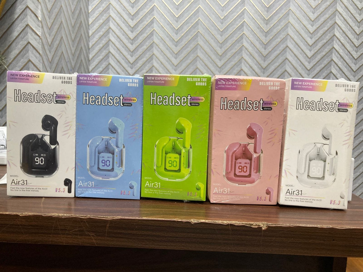 Air31 TWS Wireless Earbuds – Transparent Bluetooth 5.3 Earbuds with LED Display