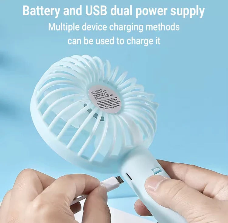 Portable Rechargeable Mini Desktop Cooling Fan – Personal Air Fan