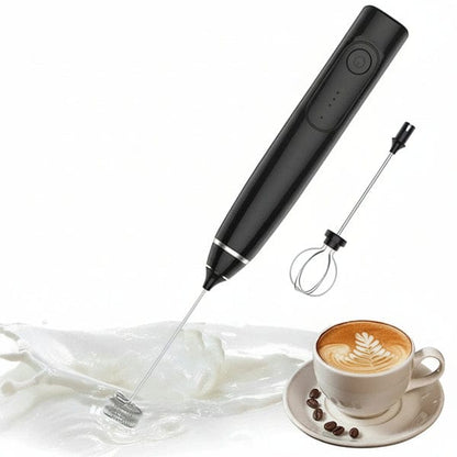 2 in 1 Electric Milk Frother & Egg Whisk – USB Rechargeable Coffee Beater