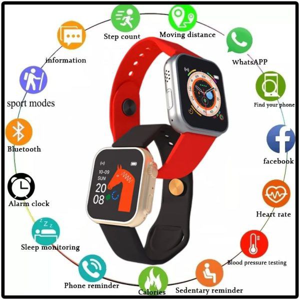D20 Ultra Smart Watch – Fitness Tracker with Heart Rate & Health Monitoring