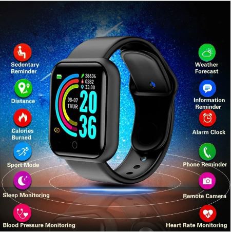 D20 Ultra Smart Watch – Fitness Tracker with Heart Rate & Health Monitoring