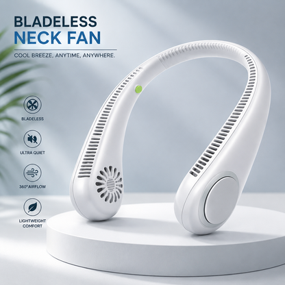 STREET VENDOR Bladeless Neck Fan – Portable USB Rechargeable Personal Cooler