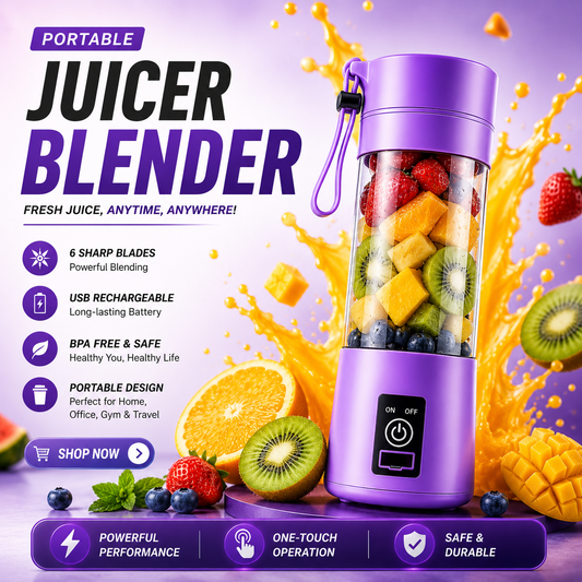 Electric Fruit Extractor Juice Blender Machine Rechargeable