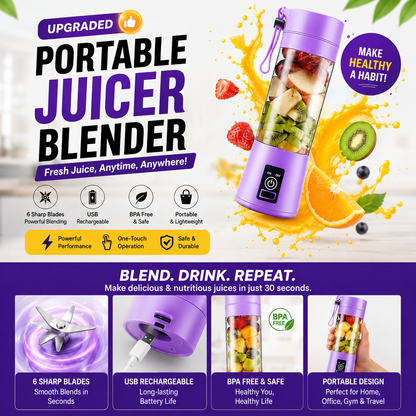 Electric Fruit Extractor Juice Blender Machine Rechargeable
