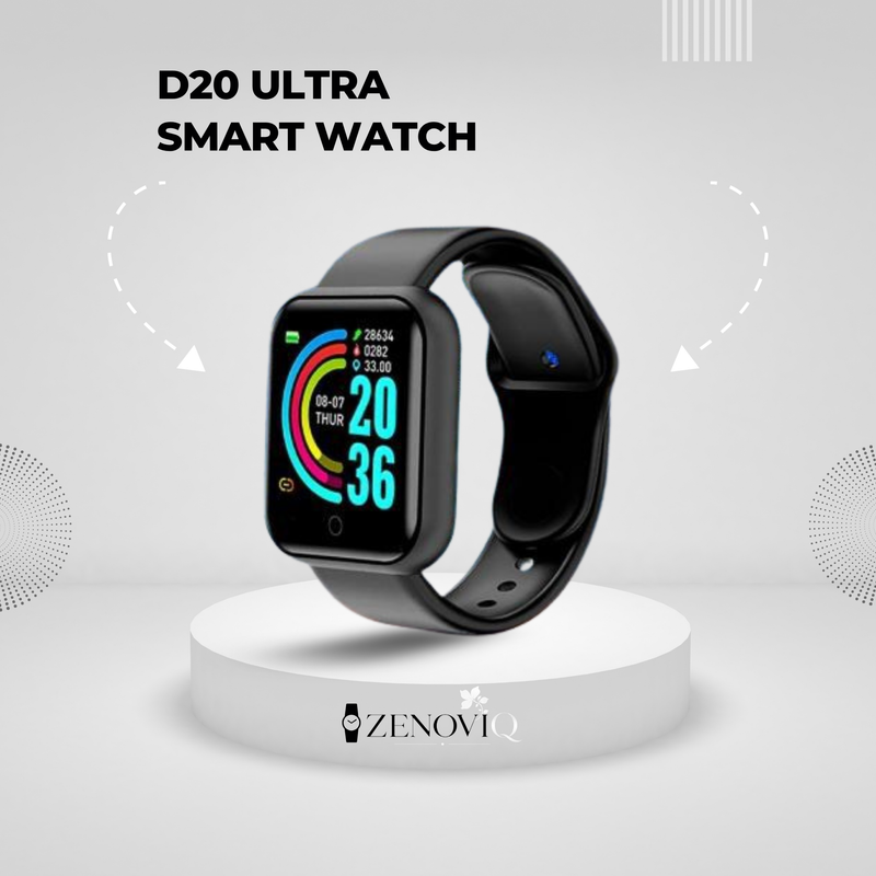 D20 Ultra Smart Watch – Fitness Tracker with Heart Rate & Health Monitoring