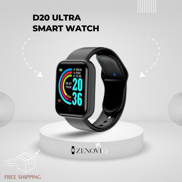 D20 Ultra Smart Watch – Fitness Tracker with Heart Rate & Health Monitoring