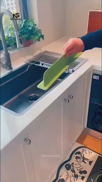 Kitchen Sink Splash Guard – 48cm Silicone Faucet Splash Protector & Drain Drying Mat